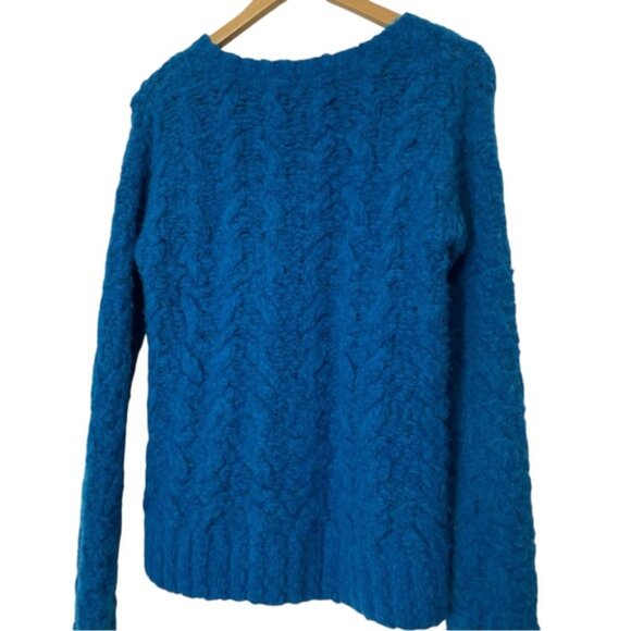 Sies Marjan Runway Sweater Casey Cable Knit Wool Alpaca Blue Chunky Designer XS - Picture 11 of 13